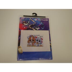 Vintage Sad Sam Honey Thank You Cross Stitch Greeting Card Kit NIP